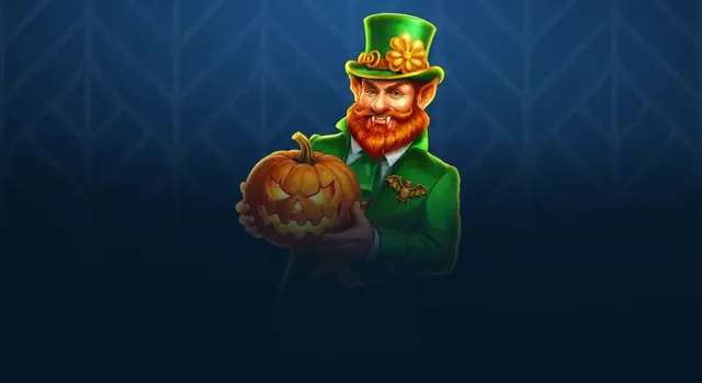 Leprechaun with a pumpkin on an Elitespin event card